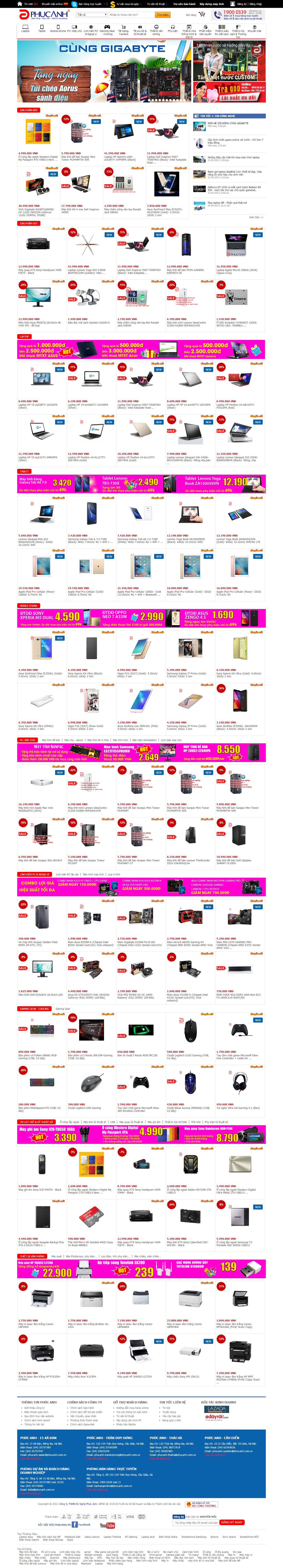 Thiết kế website điện máy Phúc Anh đẹp, chuyên nghiệp chuẩn SEO